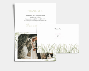 Erba della Pampas - Thank You Card with Insert