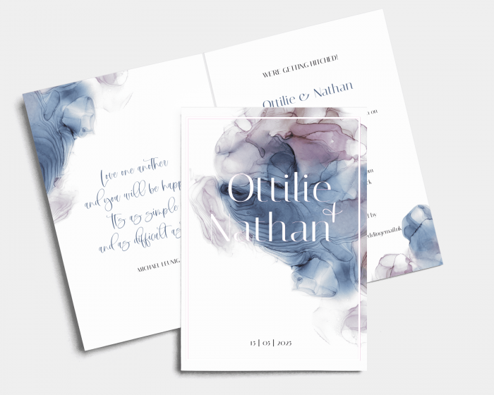 Ink - Wedding Invitation - Folded Card (portrait)