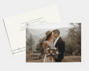 Vintage Mountain - Wedding Thank You Card