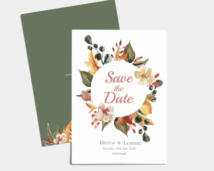 October Tones - Save the Date Card (portrait)