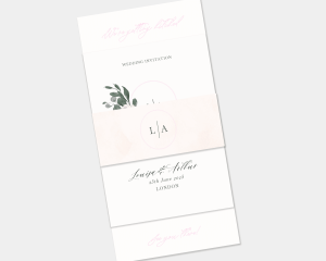 Floral Hoop - 3 Piece Wedding Invitation