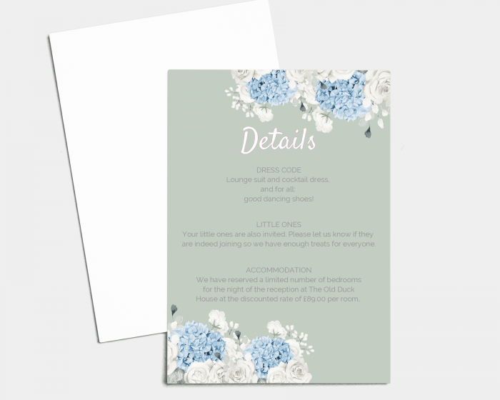 Hortense - Wedding Information Card