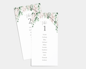 Romantic Wisteria - Seating Cards 1 - 10