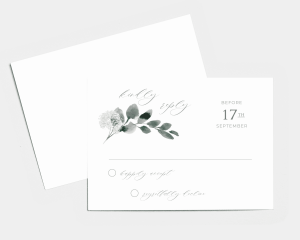 Elegant Greenery - RSVP Card (landscape)