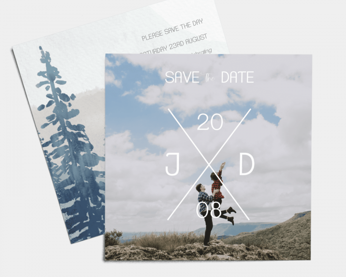 Painted Mountains - Save the Date Card (square)