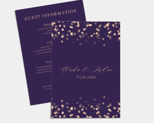 Elegant Glow - Wedding Information Card