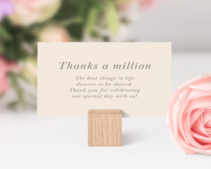 Floral Cube - Small Wedding Thank You Card