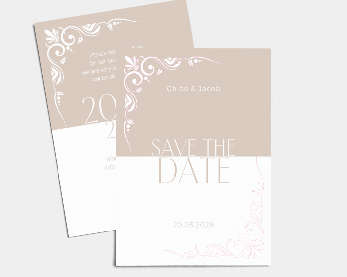 Beauty - Save the Date Card (portrait)