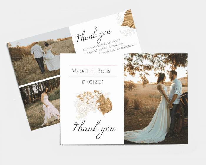 Ivory Luna - Wedding Thank You Card