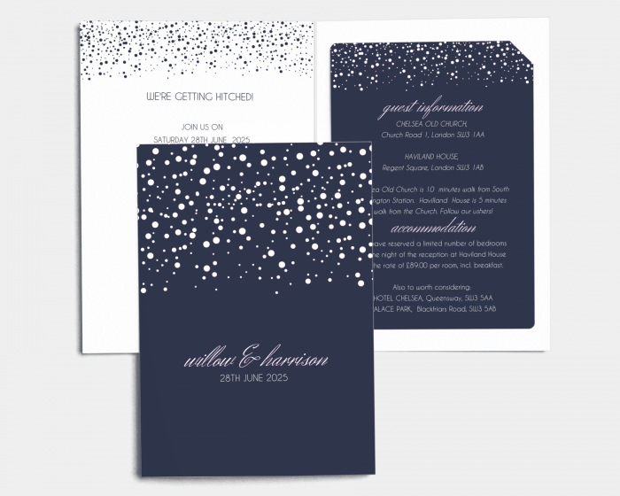 Starry Sky - Wedding Invitation with Insert