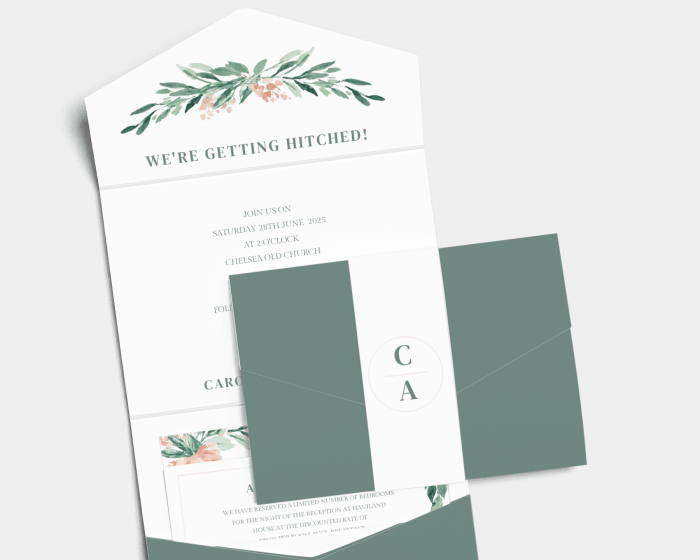 Gilded Botanical - printed Pocketfold