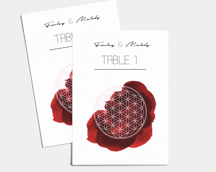 Flower of Life - Table Numbers set 1 - 10