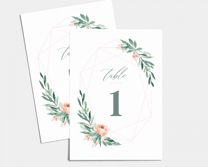 Gilded Botanical - Table Numbers set 1 - 10