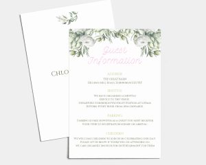 Branche - Wedding Information Card