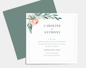 Gilded Botanical - Save the Date Card (square)