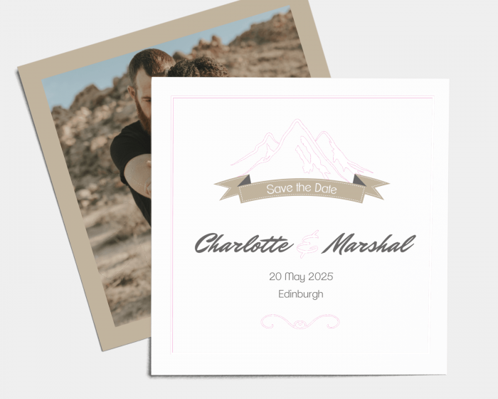 Love Mountains - Save the Date Card (square)