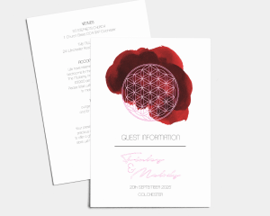 Flower of Life - Wedding Information Card