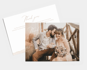 Dusted Calligraphy - Wedding Thank You Card