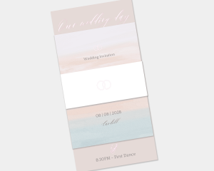 Pastell - 3 Piece Wedding Invitation