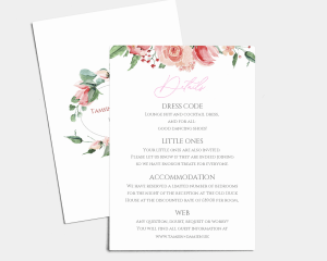 Summer Blossom - Wedding Information Card