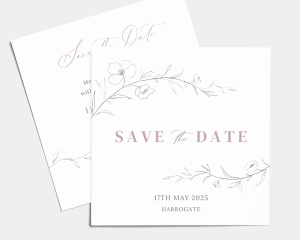 Graceful Botanical - Save the Date Card (square)