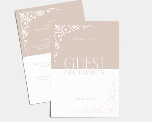 Beauty - Wedding Information Card