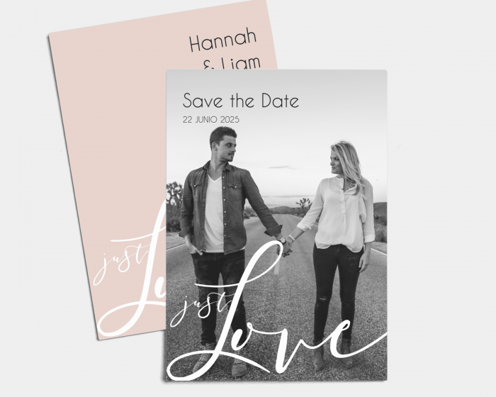 Just - Save the Date Card (portrait)