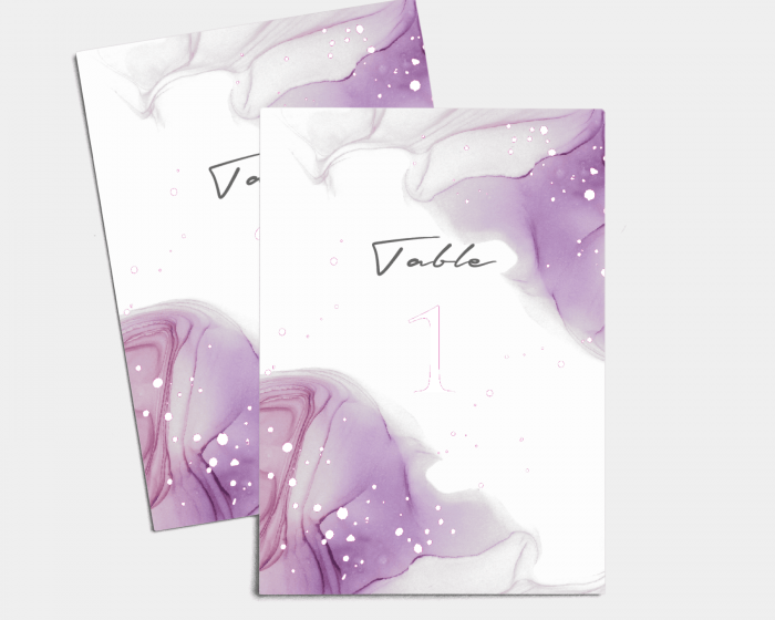 Purple Ink - Table Numbers set 1 - 10