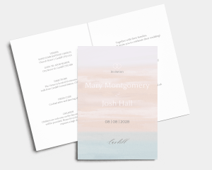 Pastell - Wedding Invitation - Folded Card (portrait)