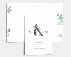 Leafy Ampersand - Order of Service Booklet Cover