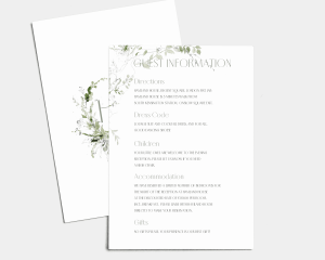Lyra - Wedding Information Card