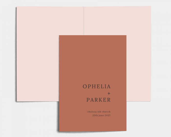 Natural Palette - Order of Service Booklet Cover
