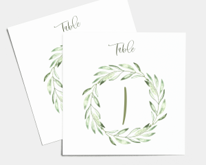 Olive - Table numbers set Nr. 1 - 10 (square)
