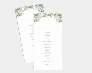 Branche - Seating Cards 1 - 10