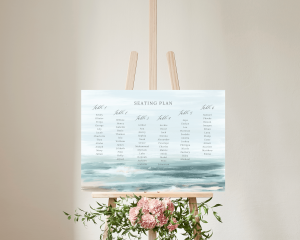 Painted Beach - Seating Plan Poster 70x50 cm (landscape)
