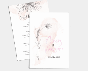 Peach - Wedding Information Card