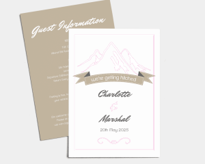 Love Mountains - Wedding Information Card