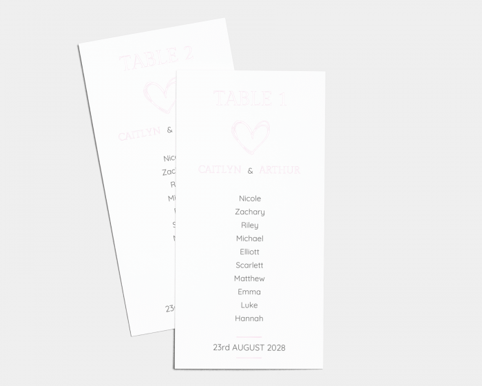 Modest - Seating Cards 1 - 10