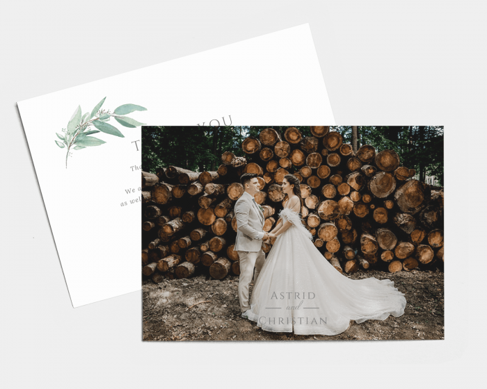 Lush Greenery - Wedding Thank You Card
