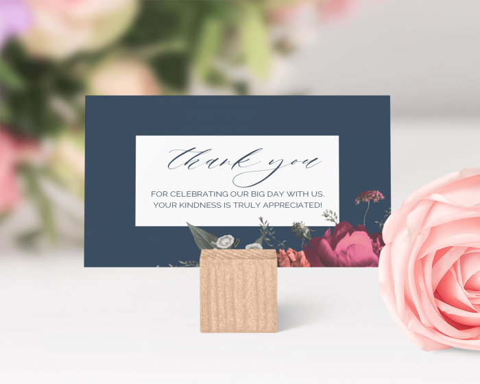 Blooming Botanical - Small Wedding Thank You Card