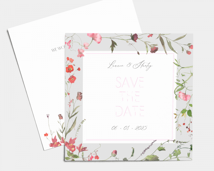 Sweet Meadow - Save the Date Card (square)