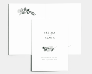 Elegant Greenery - Order of Service Booklet Cover
