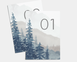 Painted Mountains - Table Numbers set 1 - 10