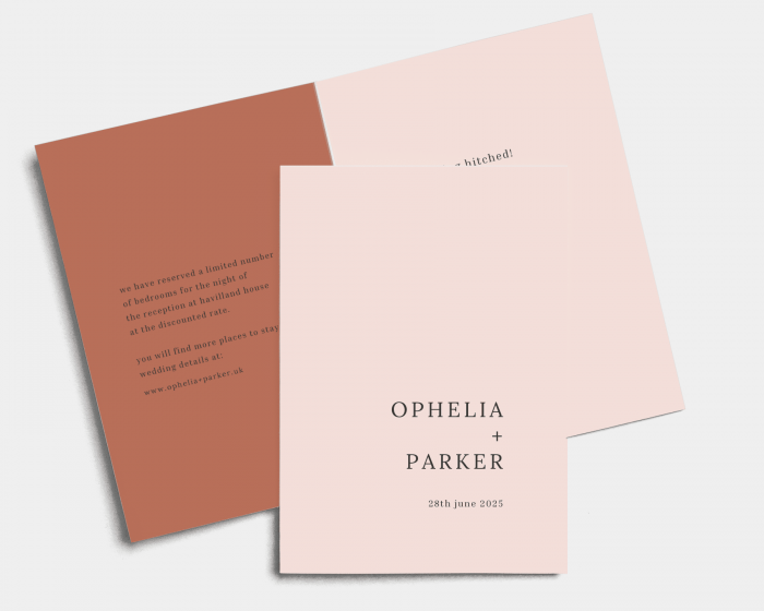 Natural Palette - Wedding Invitation - Folded Card (portrait)