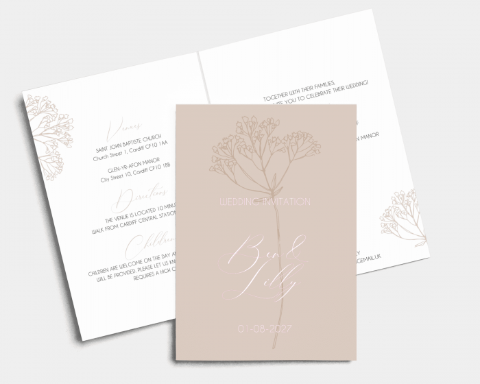 Felice - Wedding Invitation - Folded Card (portrait)