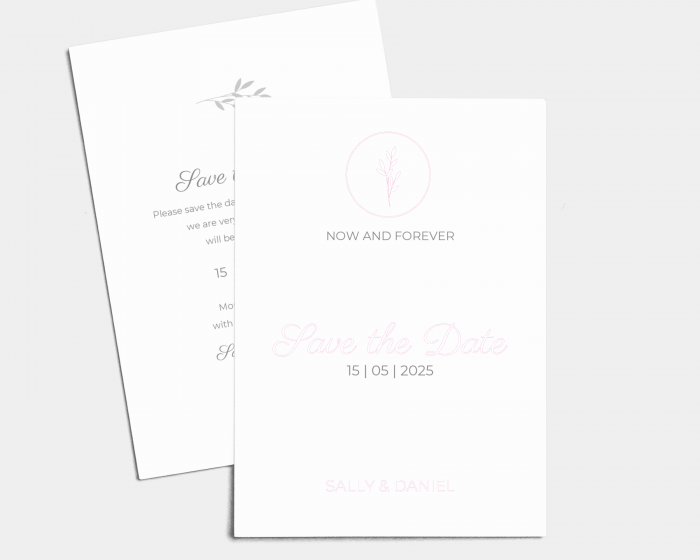 Shining Circle - Save the Date Card (portrait)