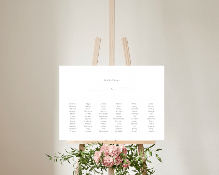 Modest - Seating Plan Poster 70x50 cm (landscape)