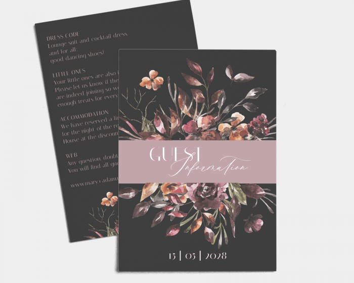 Alive - Wedding Information Card