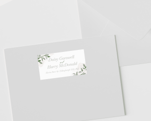 Green and Peach - Address Label