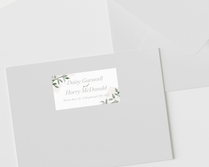 Green and Peach - Address Label